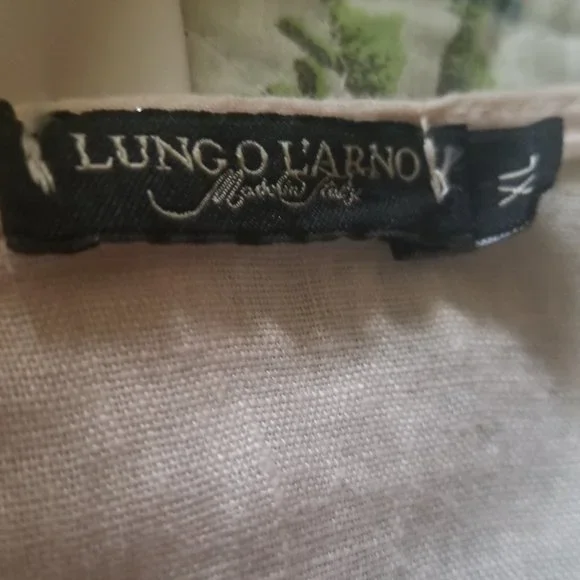 LUNGO L'ARNO Linen Swing Dress with Bell Sleeves - Picture 10 of 11